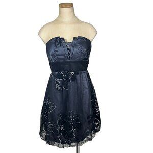 Trixxi mini dress women's S gray blue sparkly party dress formal